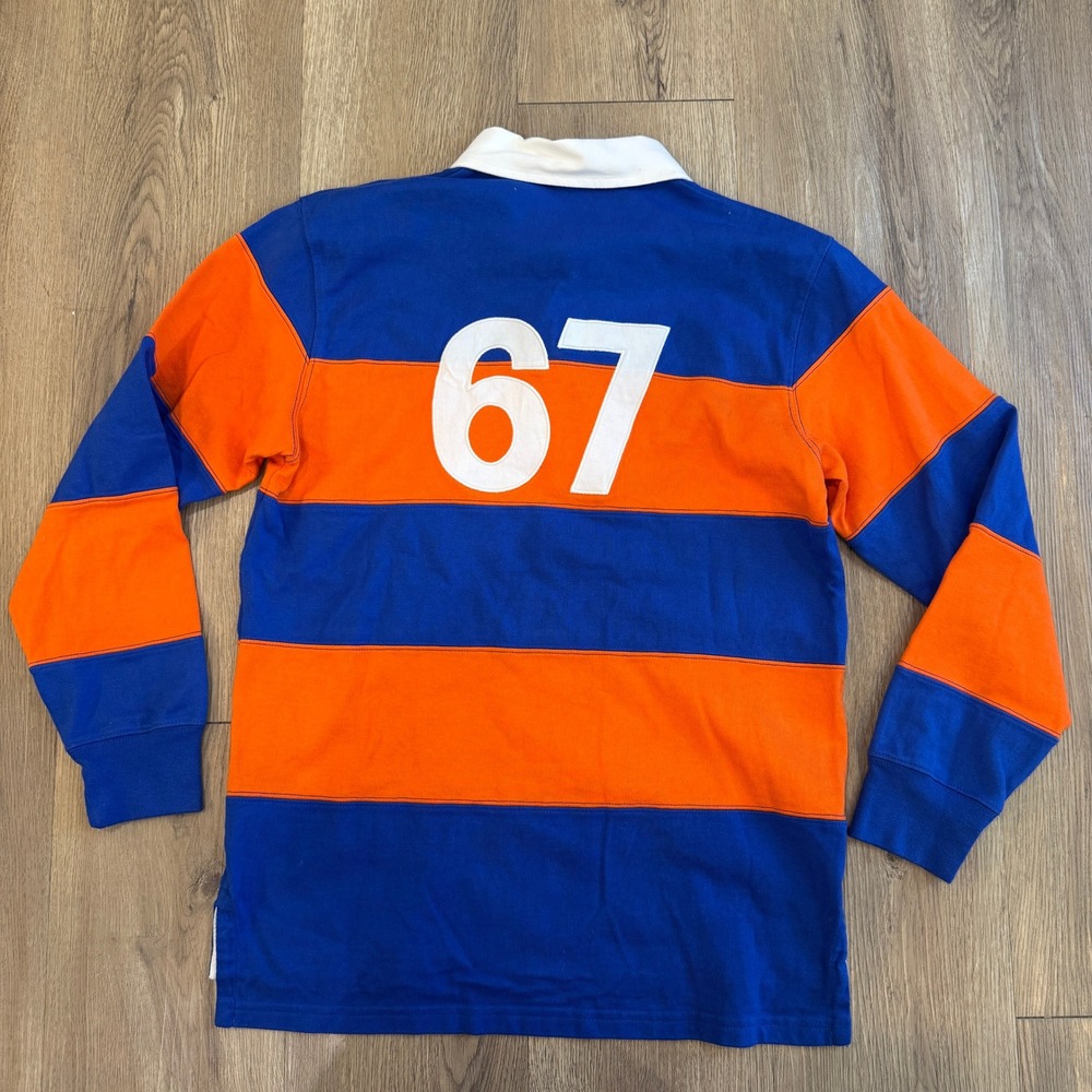 Vintage Polo Ralph Lauren Youth Striped Rugby Long Sleeve Tee M 12/14 Kanye EUC